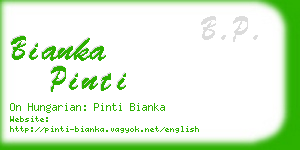 bianka pinti business card